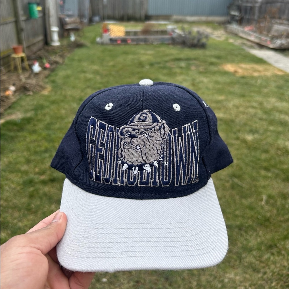 Vintage 90’s SnapBack Hat Georgetown Hoyas Bulldog Blockhead Headmaster